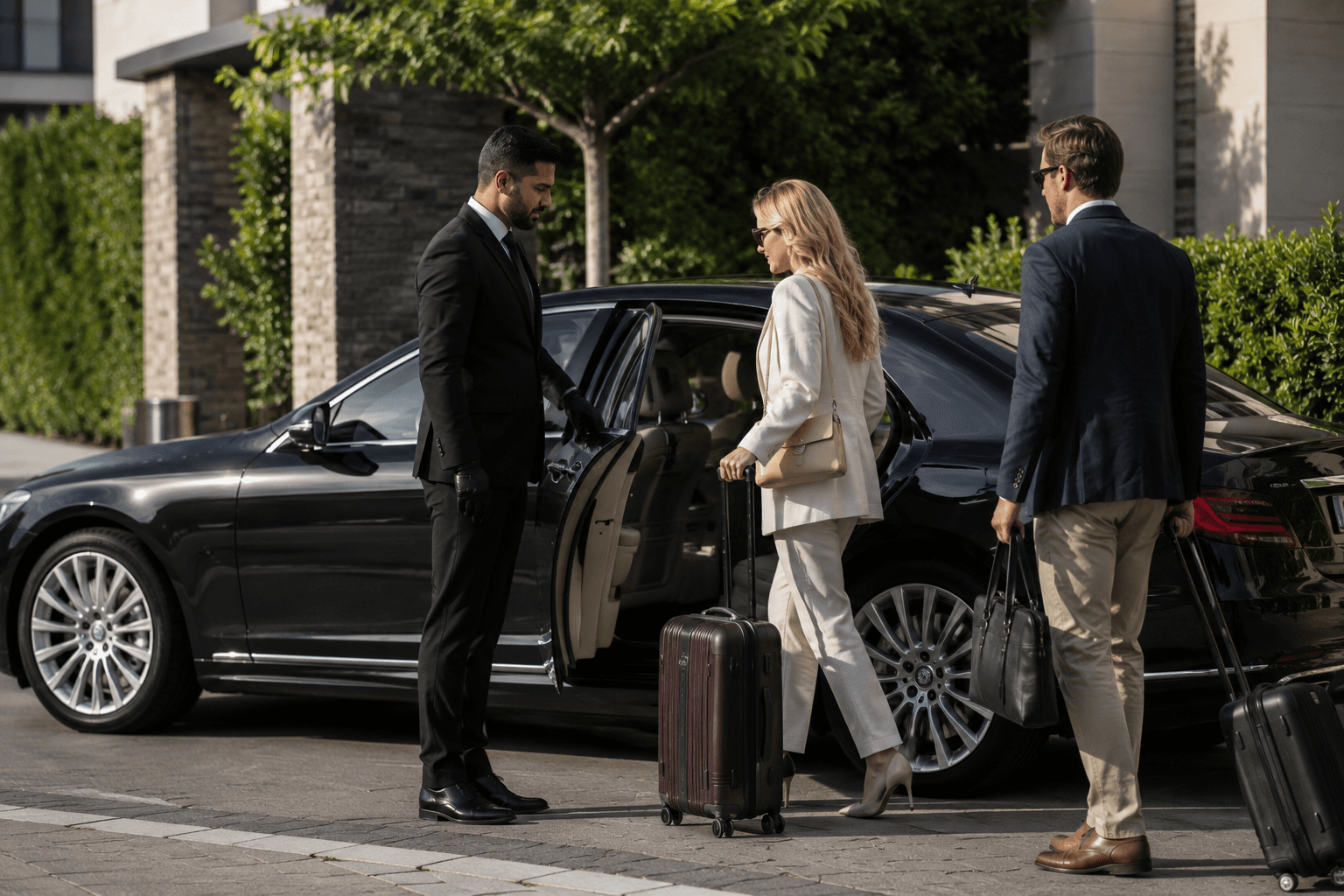Vehículo de chófer de lujo para eventos especiales en España